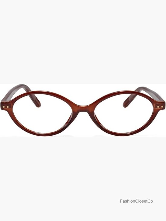 Blue Light Blocking Glasses Retro Oval Frame for Gaming Computer Work Unisex main image 5